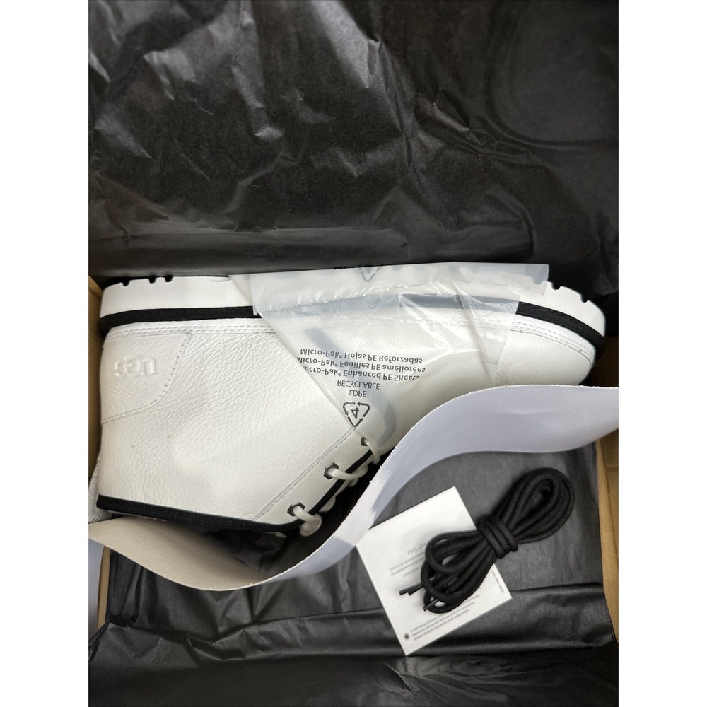 Ugg Australia Men`s Neumel Leather Boots - White / Black - US Size 12 - New - Picture 5 of 14